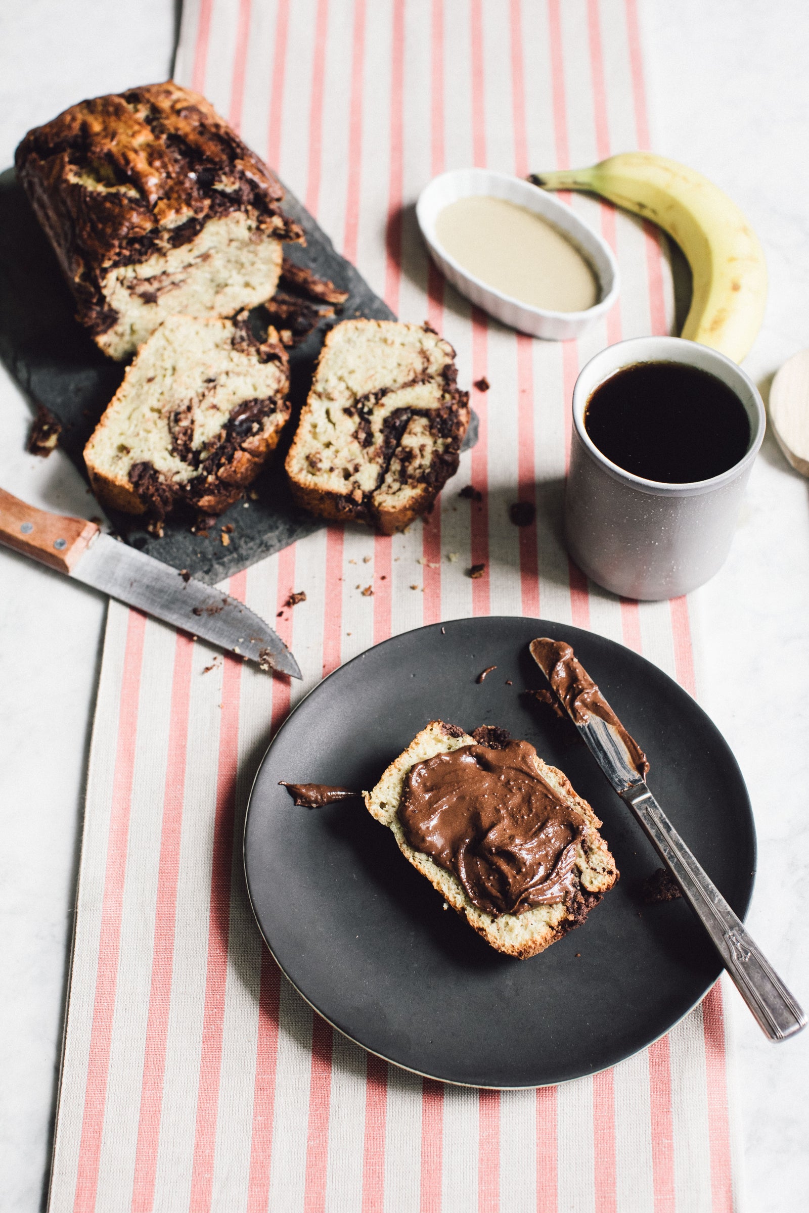 Chocolate Tahini Banana Bread
