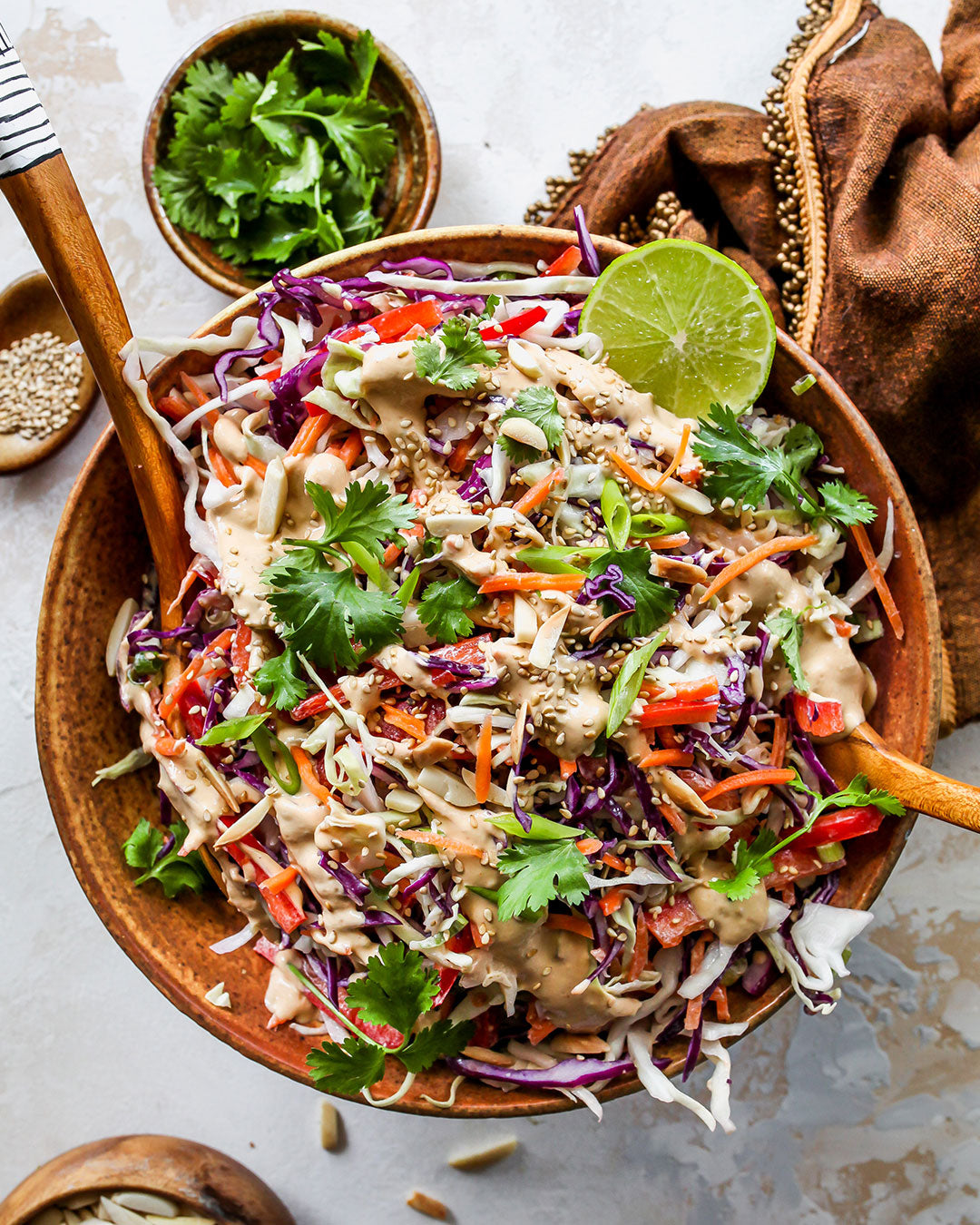 Asian-Inspired Slaw with Sesame Ginger Dressing