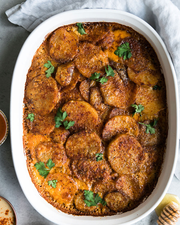 Honey Tahini Glazed Potatoes Recipe - Soom Foods