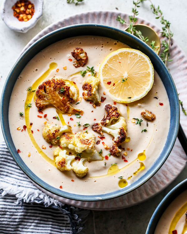 Creamy Vegan Cauliflower Soup Recipe - Soom Foods