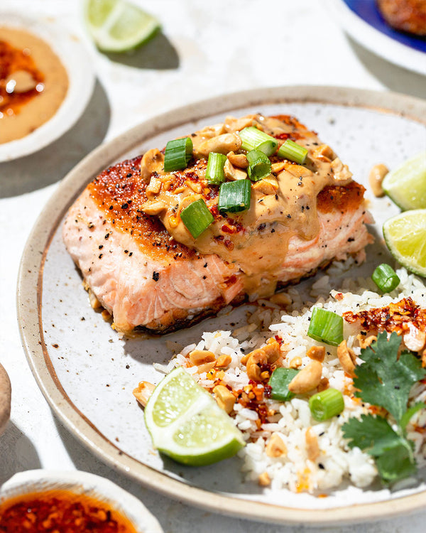 Tahini Thai Glazed Salmon - Soom Foods