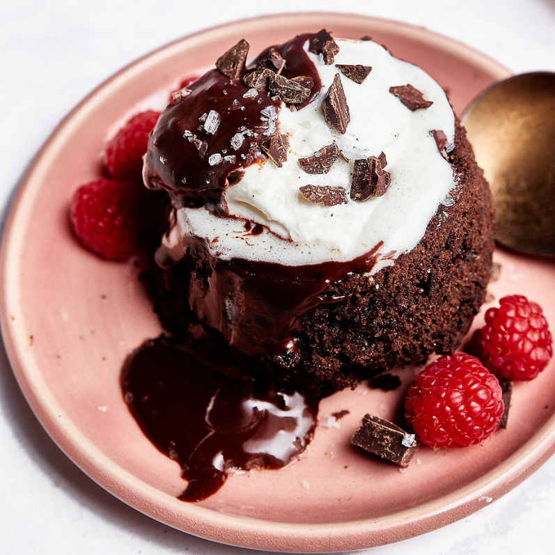 Chocolate Tahini Lava Cakes
