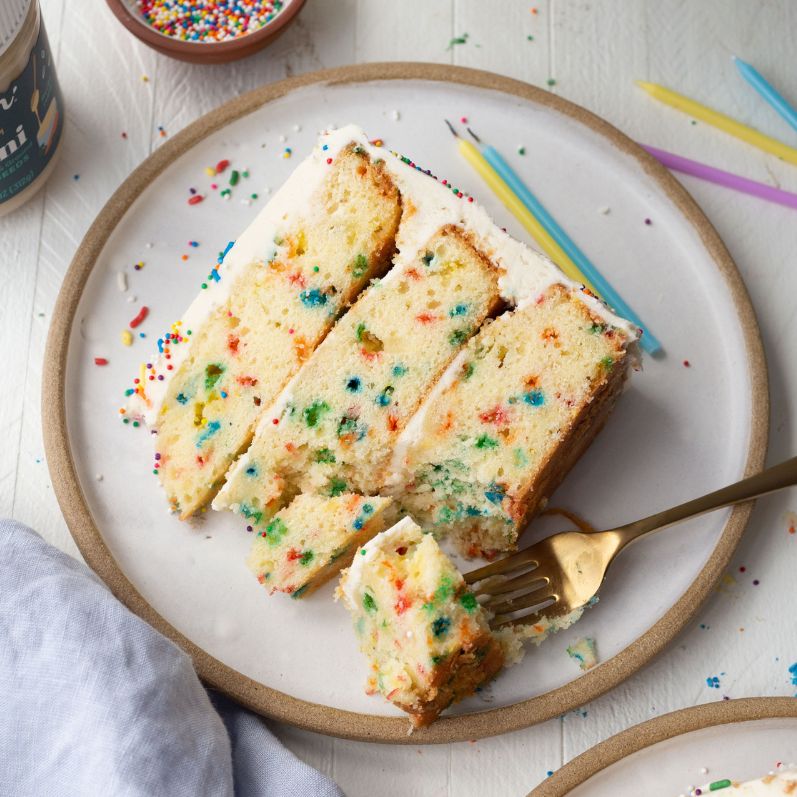 Tahini Confetti Cake