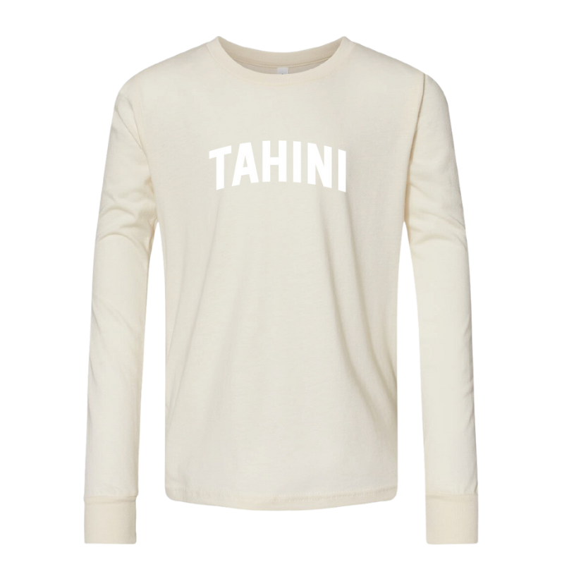 White TAHINI Youth Long Sleeve T-Shirts