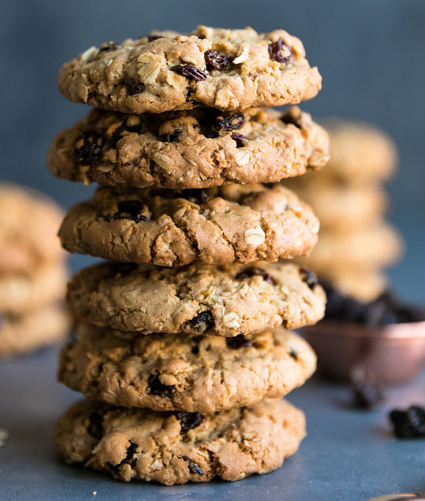 Tahini Oatmeal Raisin Cookies 