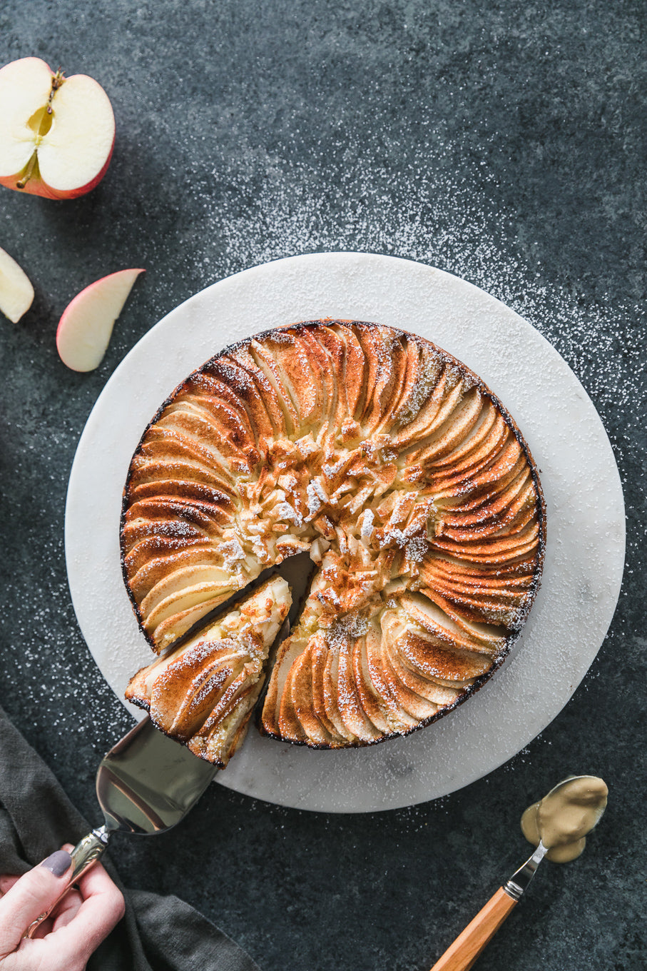 Dairy-Free Apple Tahini Torte 