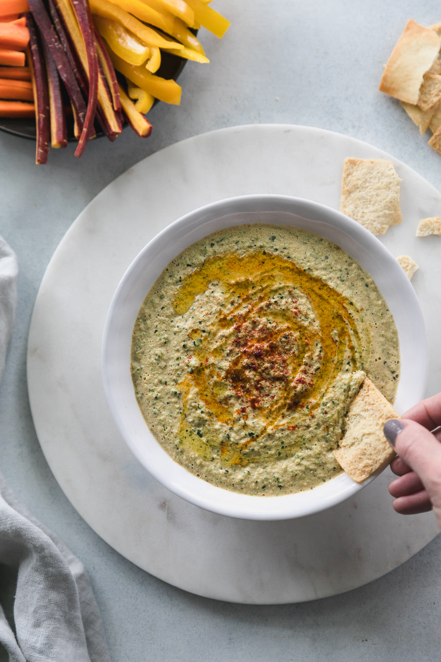 Grilled Zucchini Hummus 