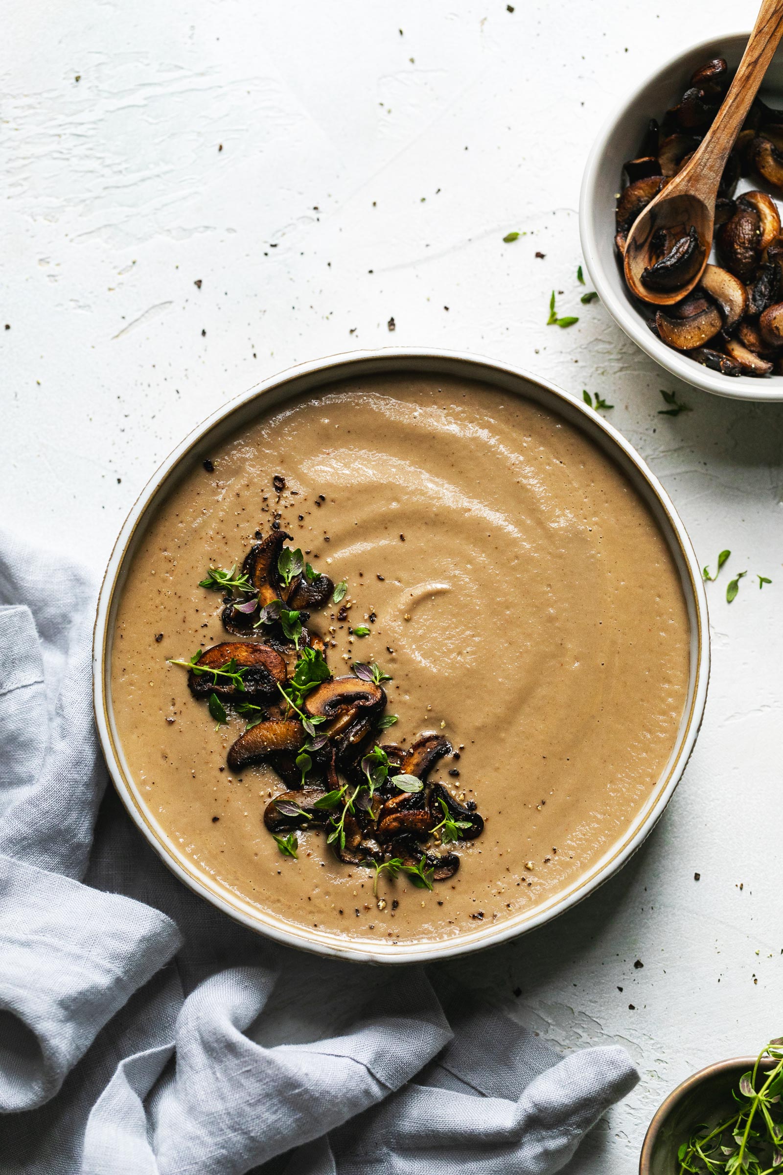 Spicy Tahini Mushroom Soup 