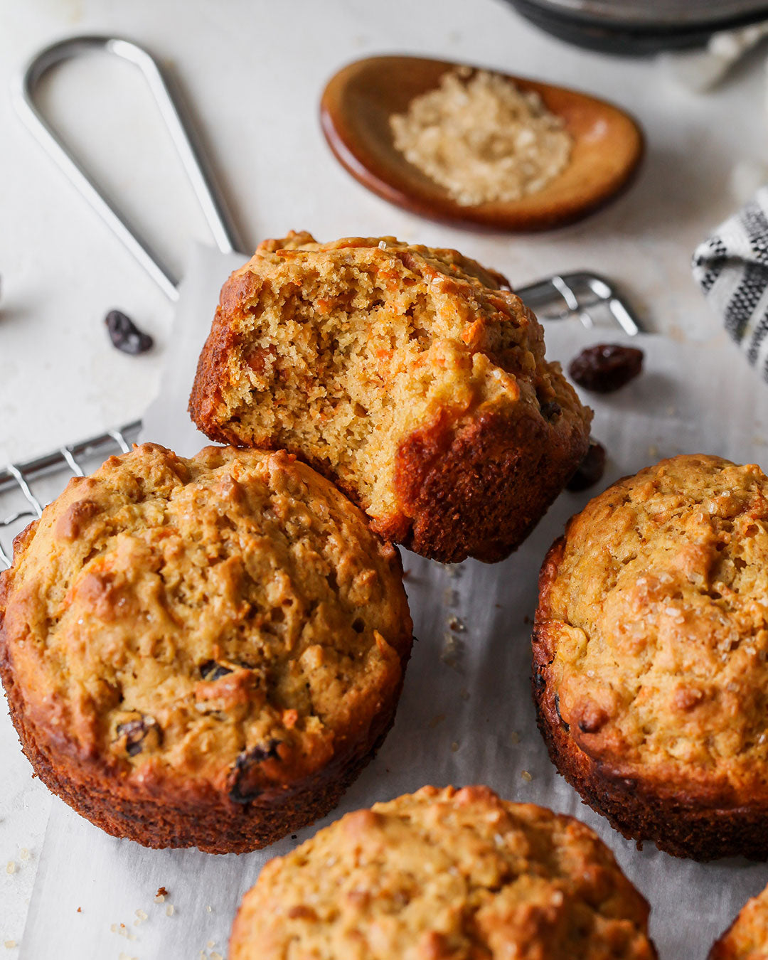 Tahini Carrot Cake Muffins