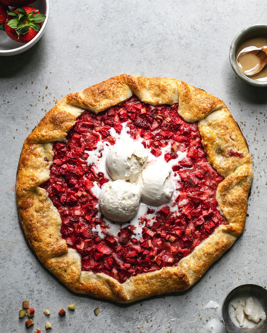 Strawberry Rhubarb Galette - Soom Foods