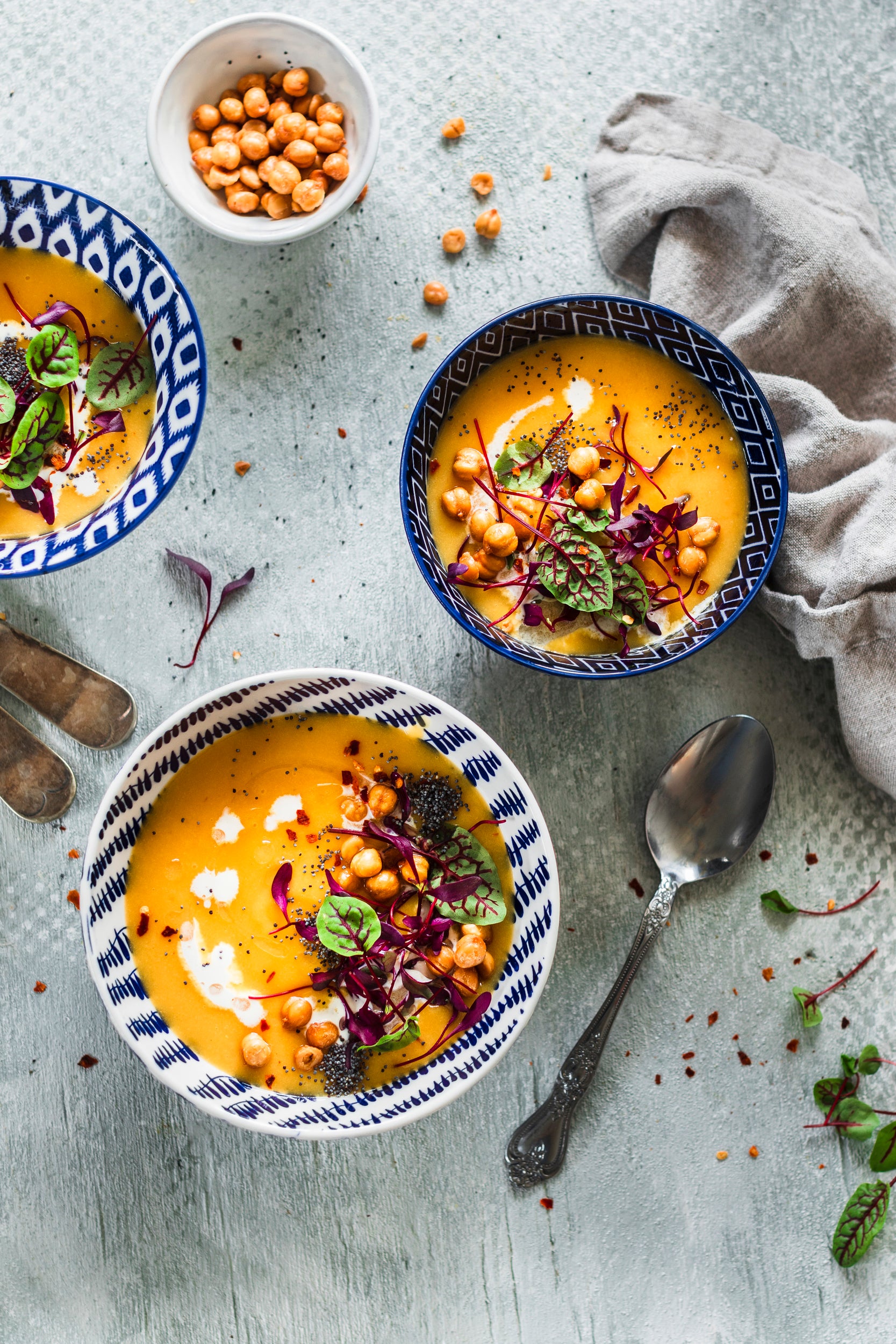 Spiced Carrot Tahini Soup 