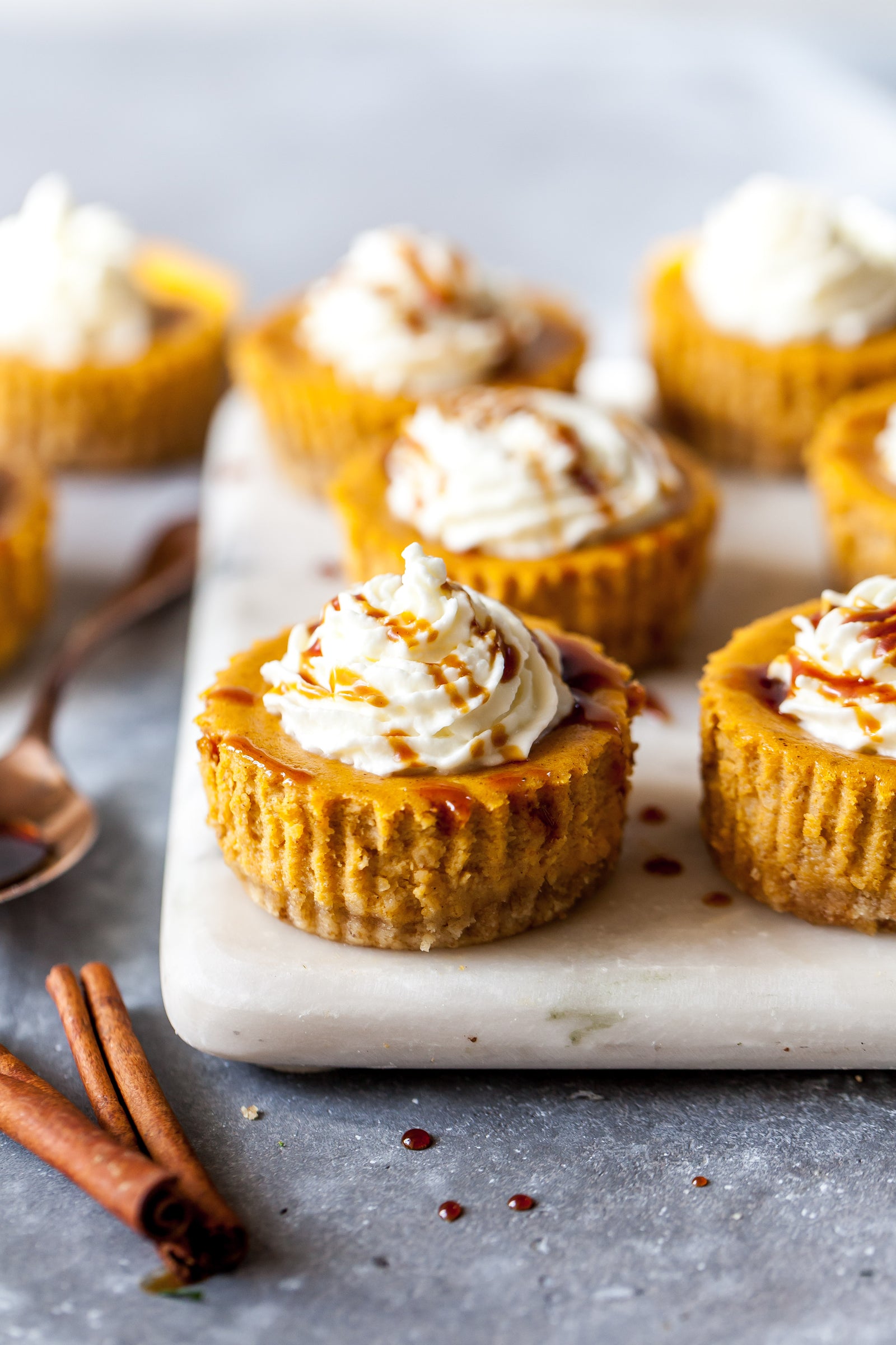 Pumpkin Tahini Cheesecake Bites