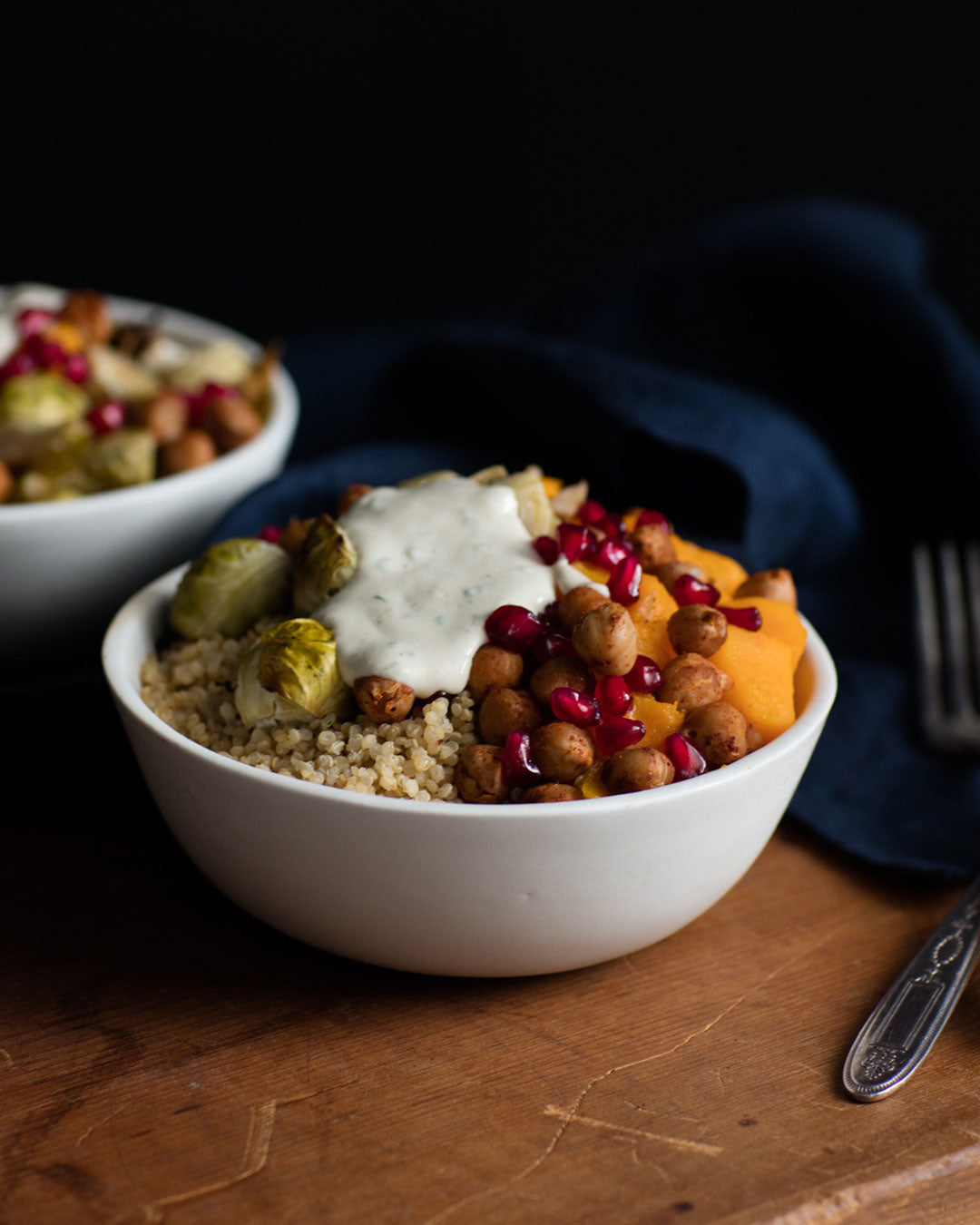 Butternut Squash Grain Bowl with Miso Tahini Dressing