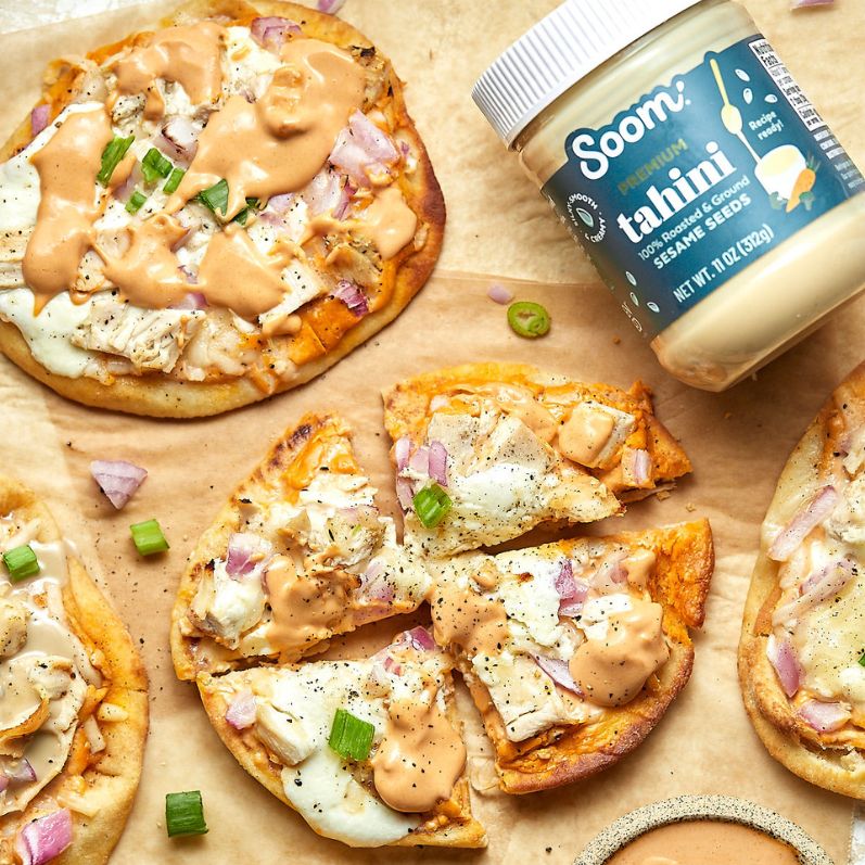 Buffalo Tahini Chicken Flatbread