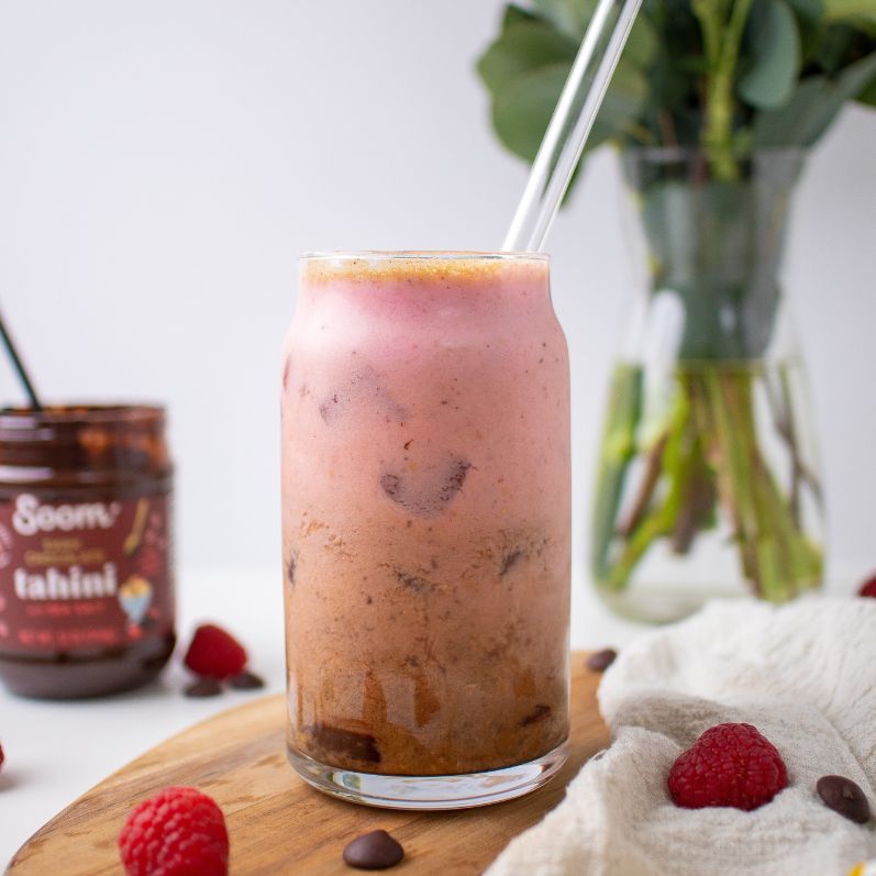 Iced Dark Chocolate Sea Salt Raspberry Mocha