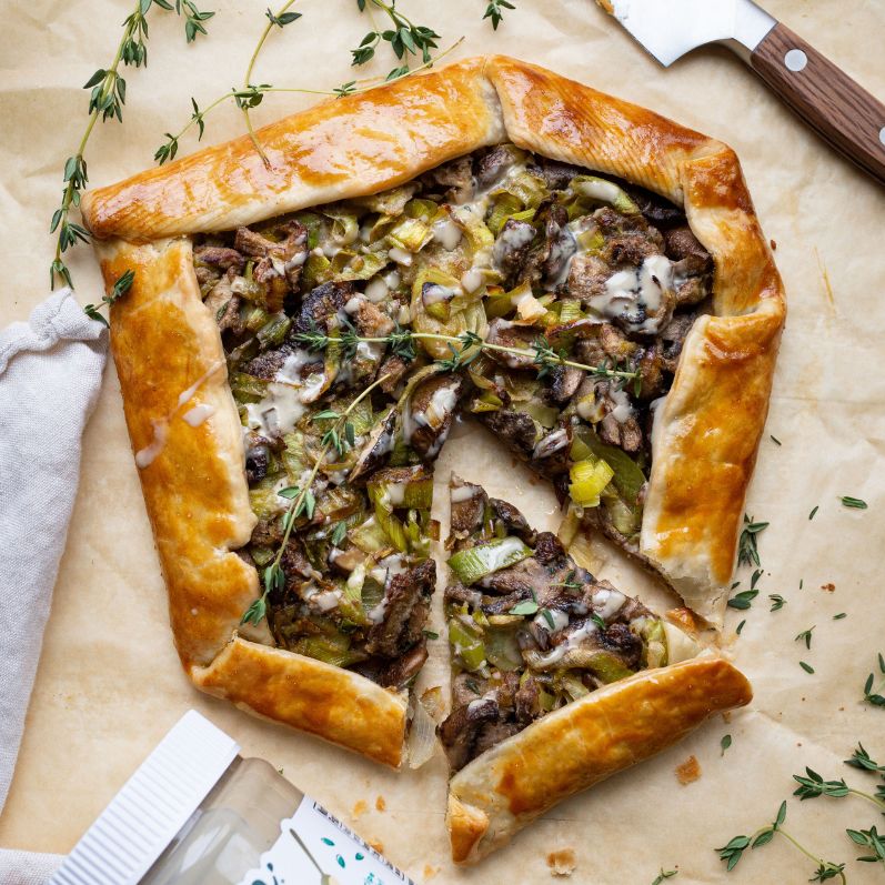 Savory Leek and Mushroom Galette
