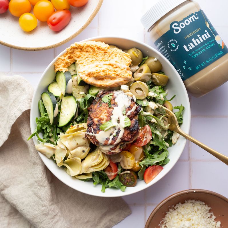 Mediterranean Turkey Burger Bowls 