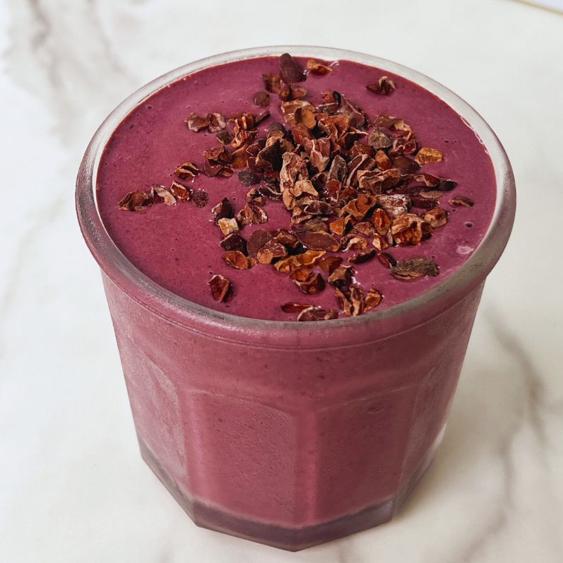 Chocolate Cherry Tahini Smoothie
