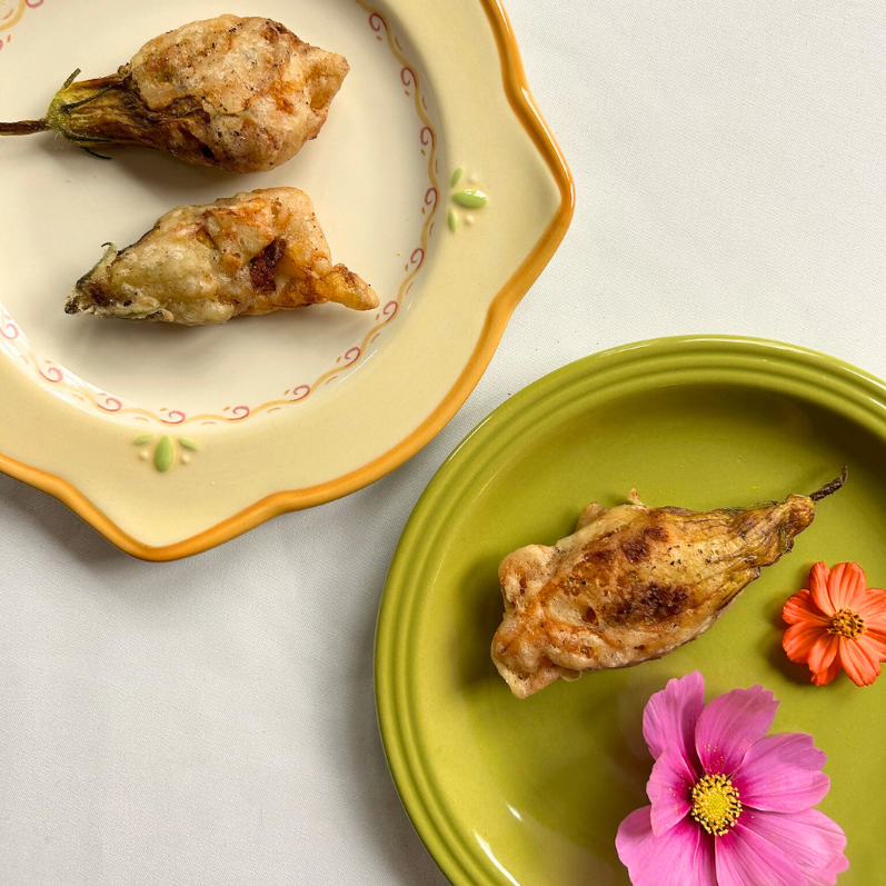 Tahini & Smoked Squash in Their Blossoms