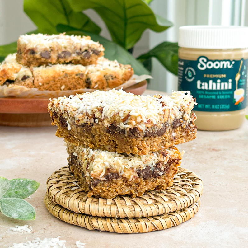 Tahini Magic Cookie Bars