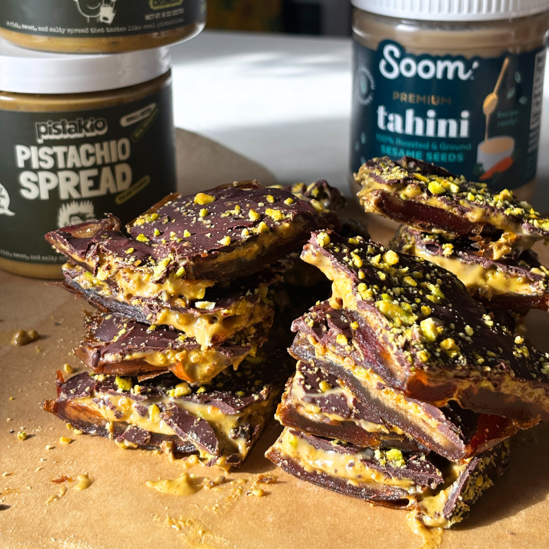 Pistachio Tahini Date Bark