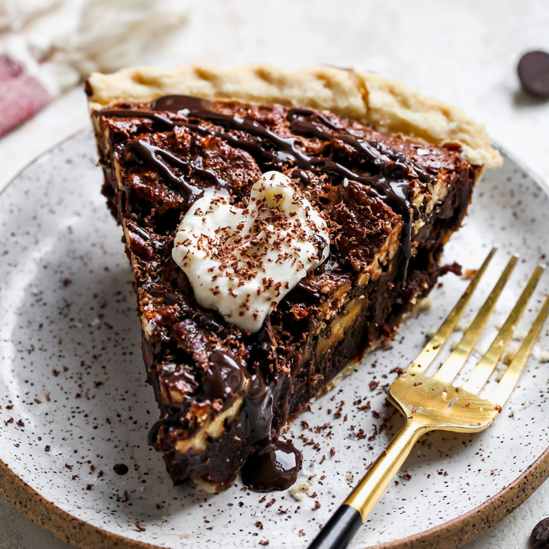 Chocolate Tahini Pecan Pie