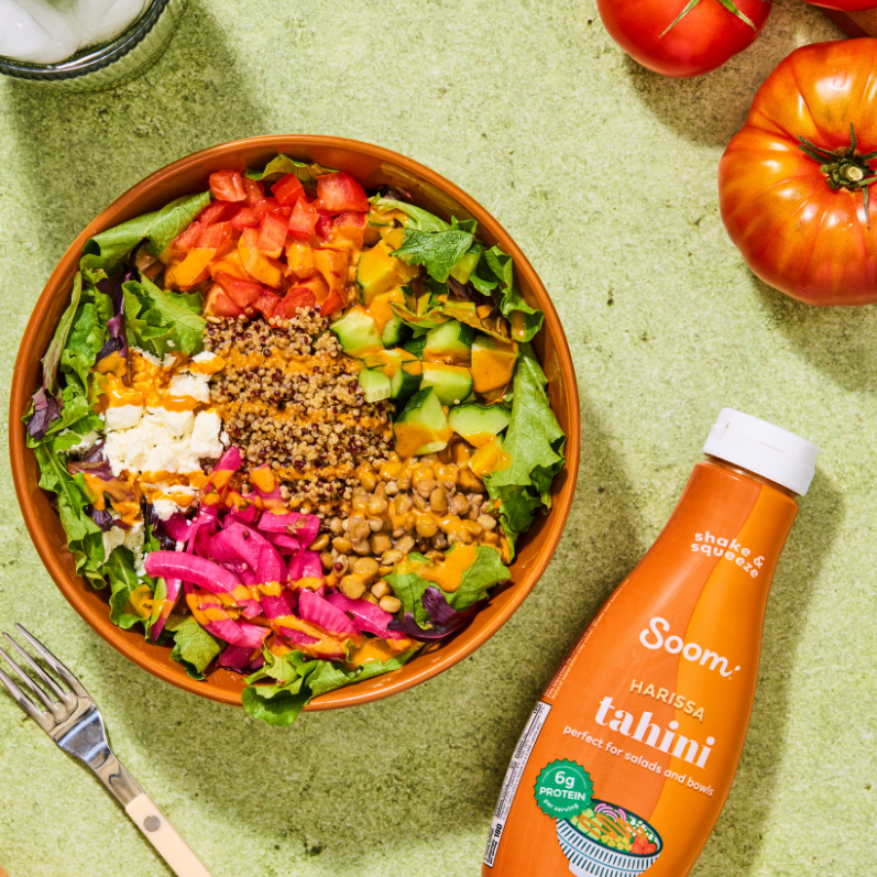 Harissa Tahini Grain & Greens Salad