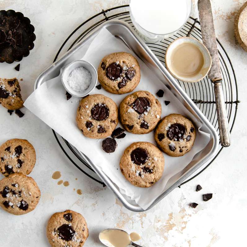 Miso Tahini Chocolate Chunk Cookies