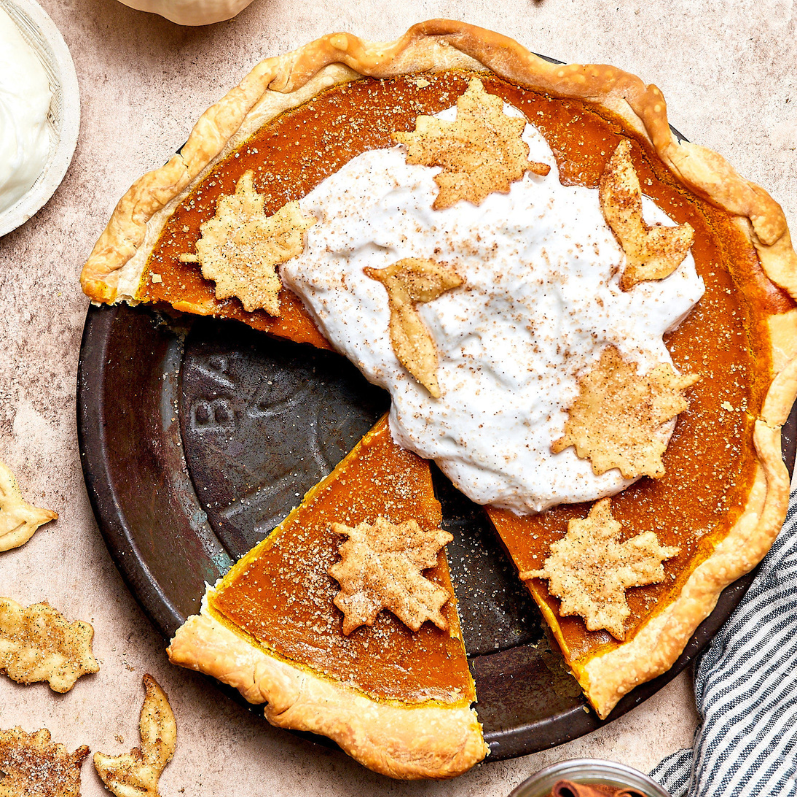 Pumpkin Pie with Vanilla Bean Whipped Cream