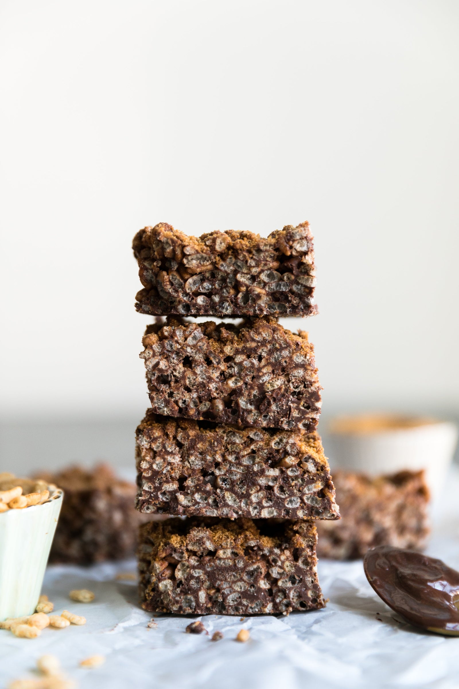 Healthier Chocolate Tahini Rice Krispie Treats