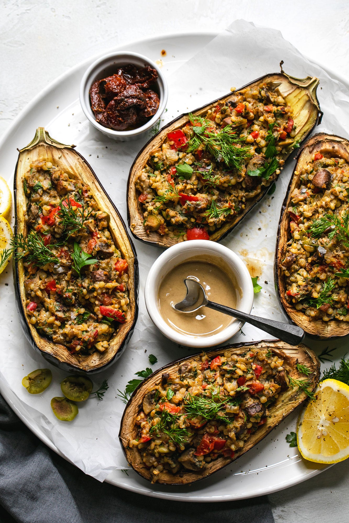 Mediterranean-Inspired Stuffed Eggplant