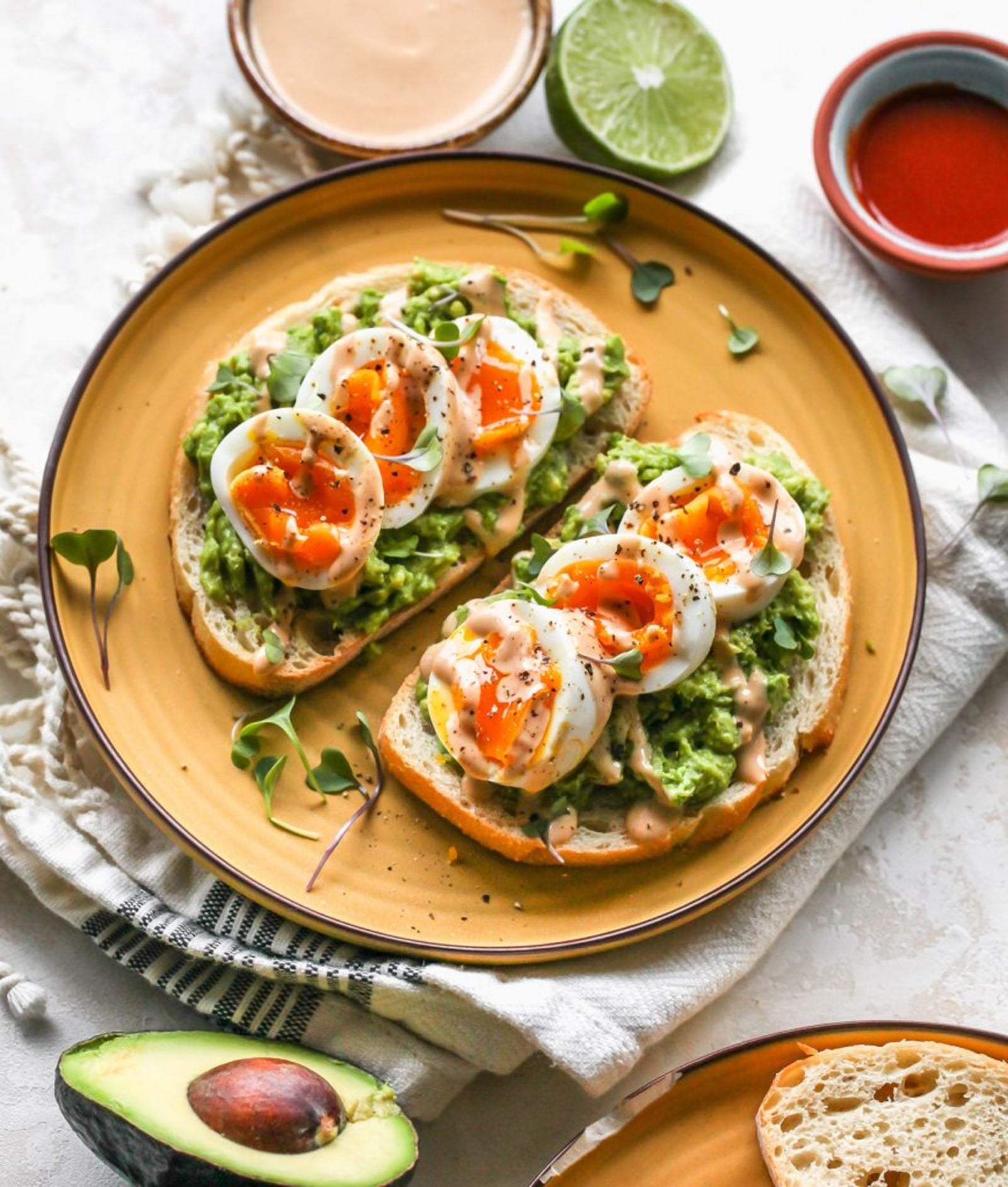 Avocado Toast with Sriracha Tahini
