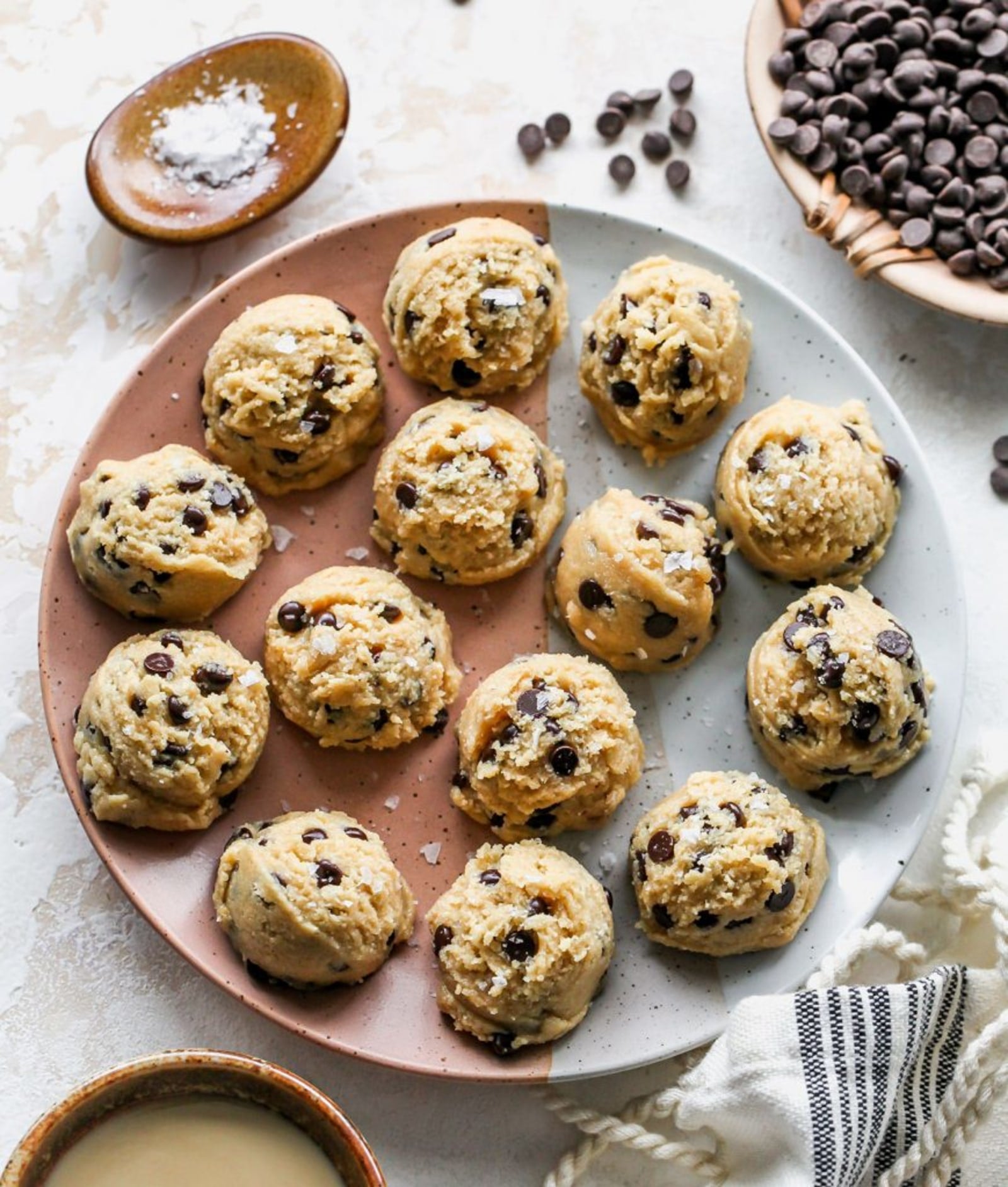 Tahini Chocolate Chip Cookie Dough Bites