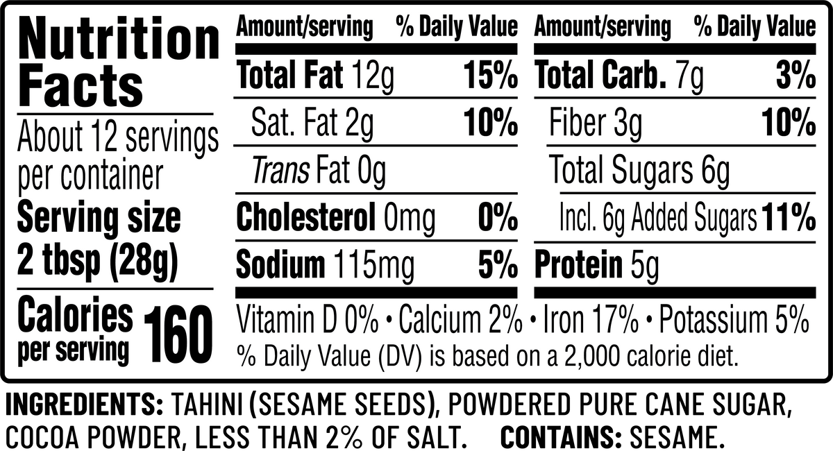 nutrition facts for soom