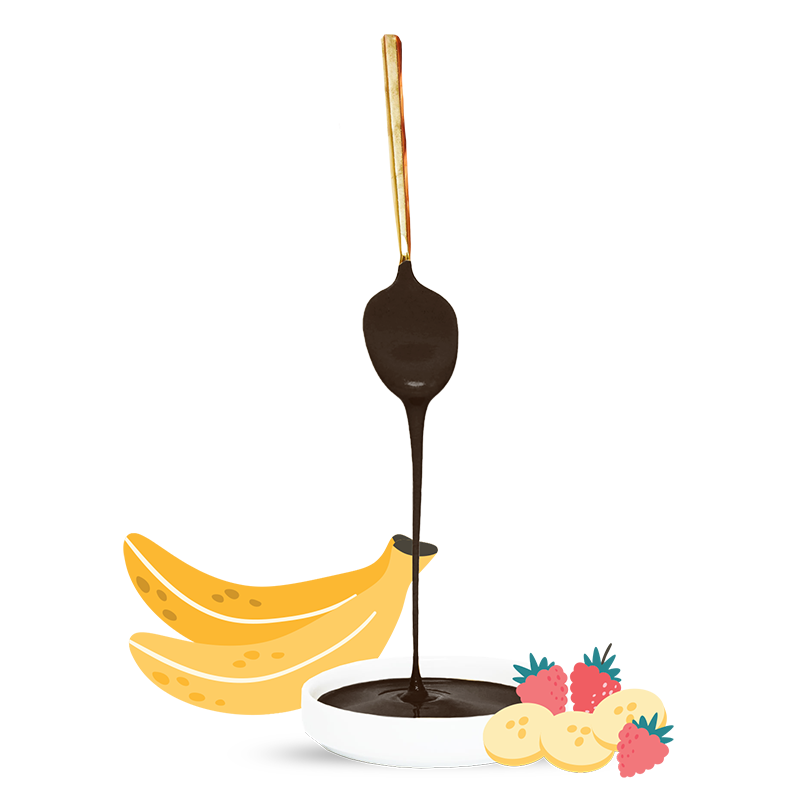 bananas and chocolate illustration